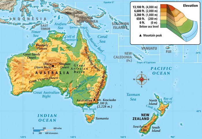 Australia nước có diện tích lớn thứ 6 thế giới